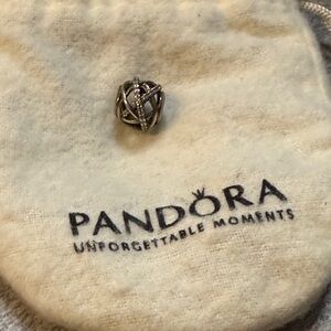 Pandora Silver Openwork Orb Charm with Sparkling Accents